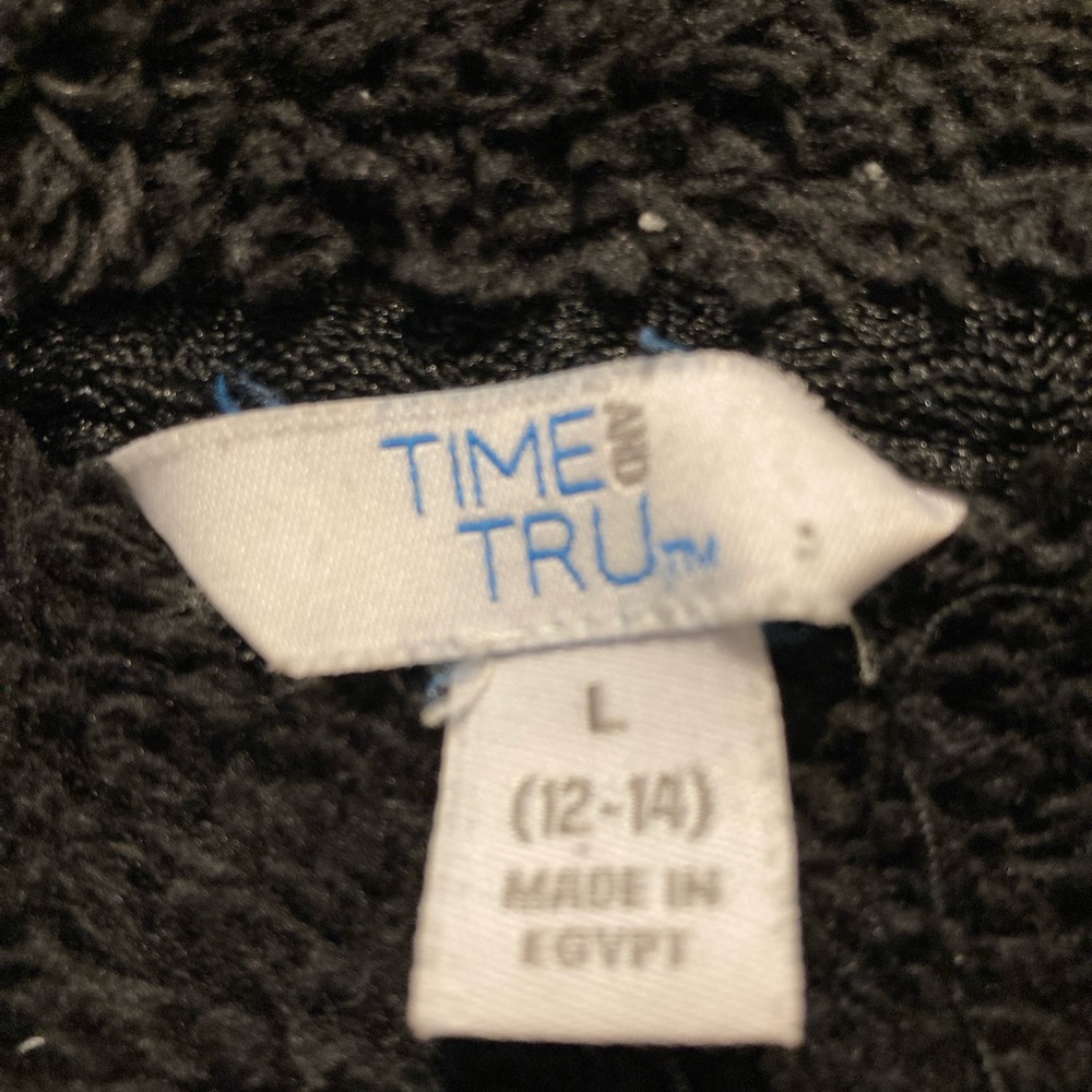 Time and Tru Women's large Sweater Fleece Jacket With Sherpa - Picture 5 of 6